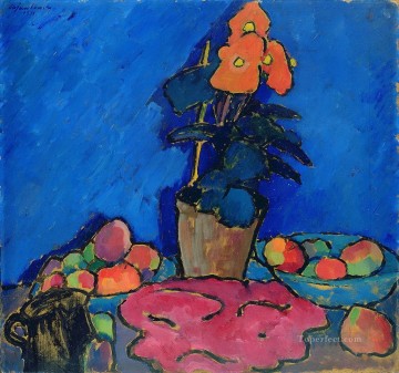 Artworks in 150 Subjects Painting - still life with begonia 1911 Alexej von Jawlensky modern decor